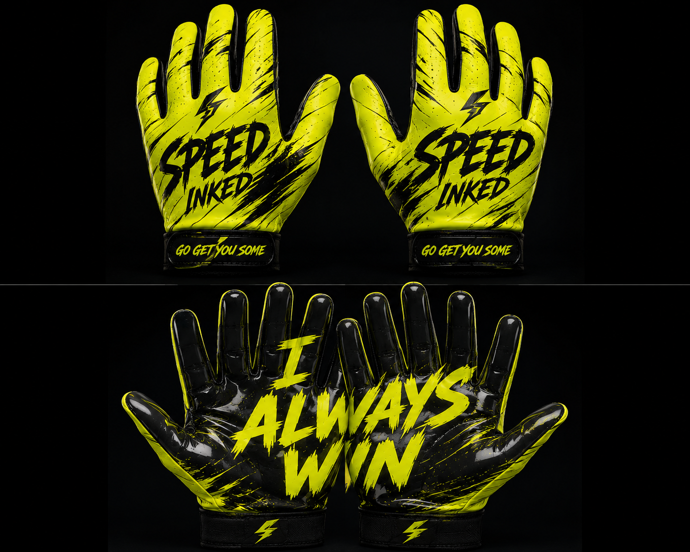I Always Win Gripped Football Gloves